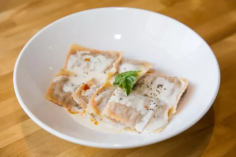 Image: A lasagna-ravioli hybrid was on Liberati's opening menu in October.
