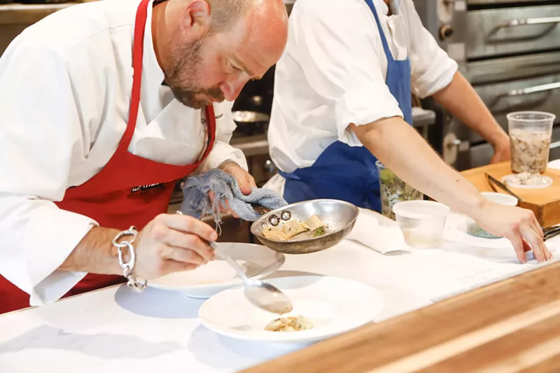 Image: After twenty years, chef Frank Bonanno can still be found plating dishes at his first restaurant, Mizuna.
