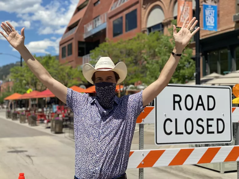 Image: Restaurateur Kimbal Musk celebrates the temporary closing of Pearl Street and the reopening of the Kitchen and the Kitchen Next Door.