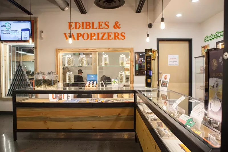 Image: Inside Colorado Harvest Company's Aurora dispensary.