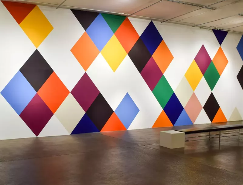 Image: Installation view of “Canterbury,” by Stephen Westfall, latex.