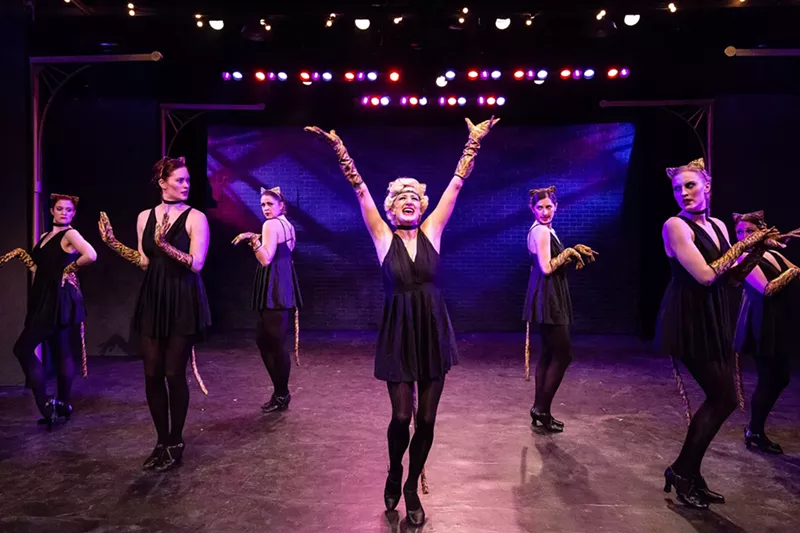 Image: Adrianne Hampton and ensemble members in Bullets Over Broadway the Musical.