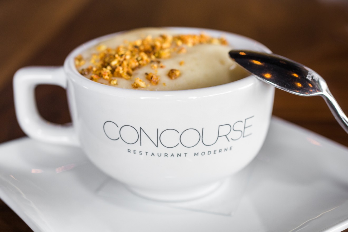Double-take: celery root soup, not cappuccino, at Concourse.
