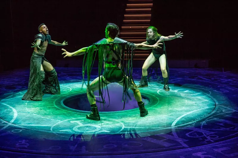 Image: Thaddeus Fitzpatrick (left), Kim Fischer and Joe Goldammer in Macbeth.