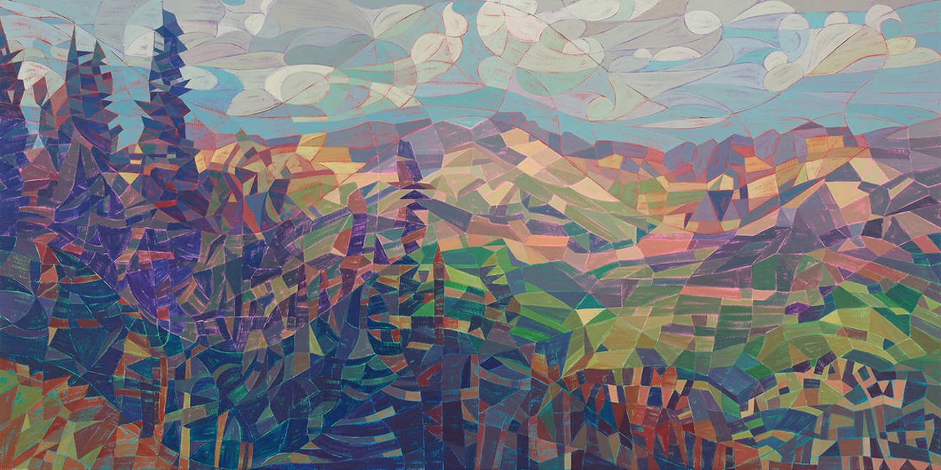 "Polygon Window 1," by Lui Ferreyra, oil on canvas.