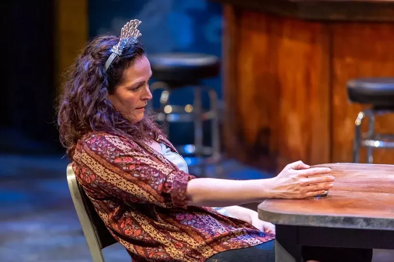 Image: Tara Falk gives a triumphant performance in Sweat.