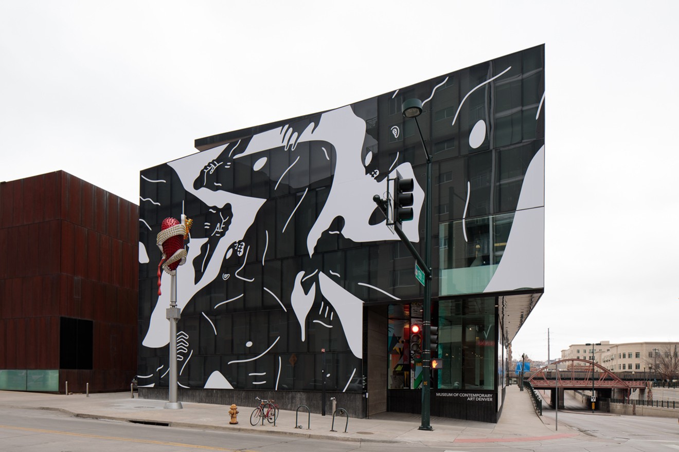 Cleon Peterson wrapped two sides of MCA Denver.