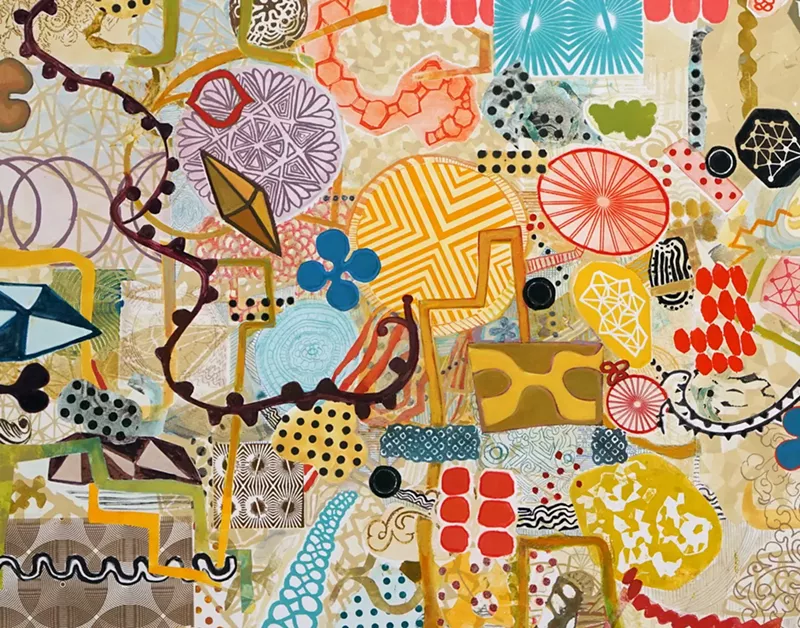 Image: Detail of “Spooky Action,” by Diane Cionni, at Space Gallery.