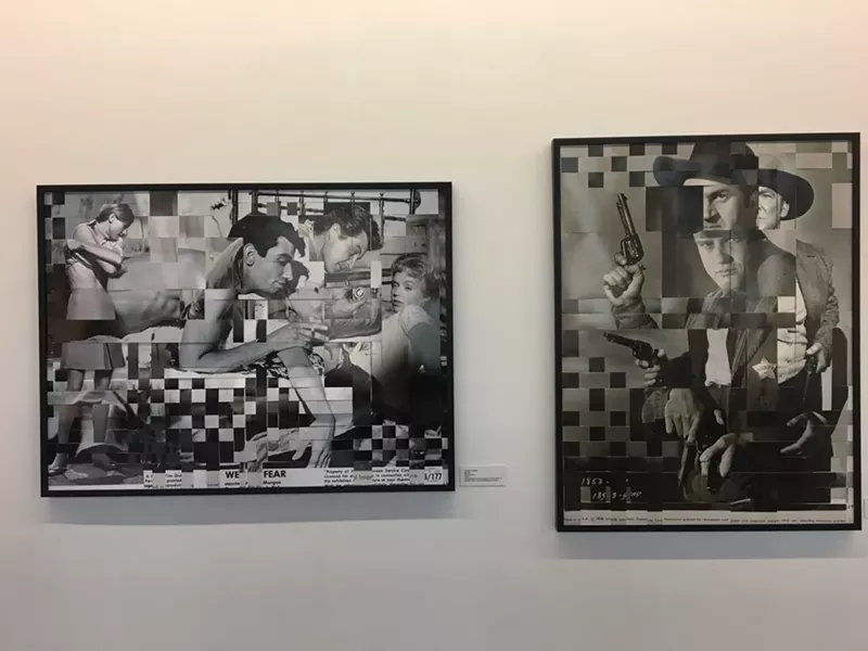 Image: Woven movie stills by Heather Oelklaus in Elemental Construction at the McNichols Building.