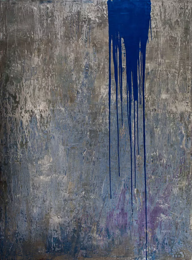 Image: Patricia Aaron, “Eyes Above the Waves,” wax and mixed media on panel.