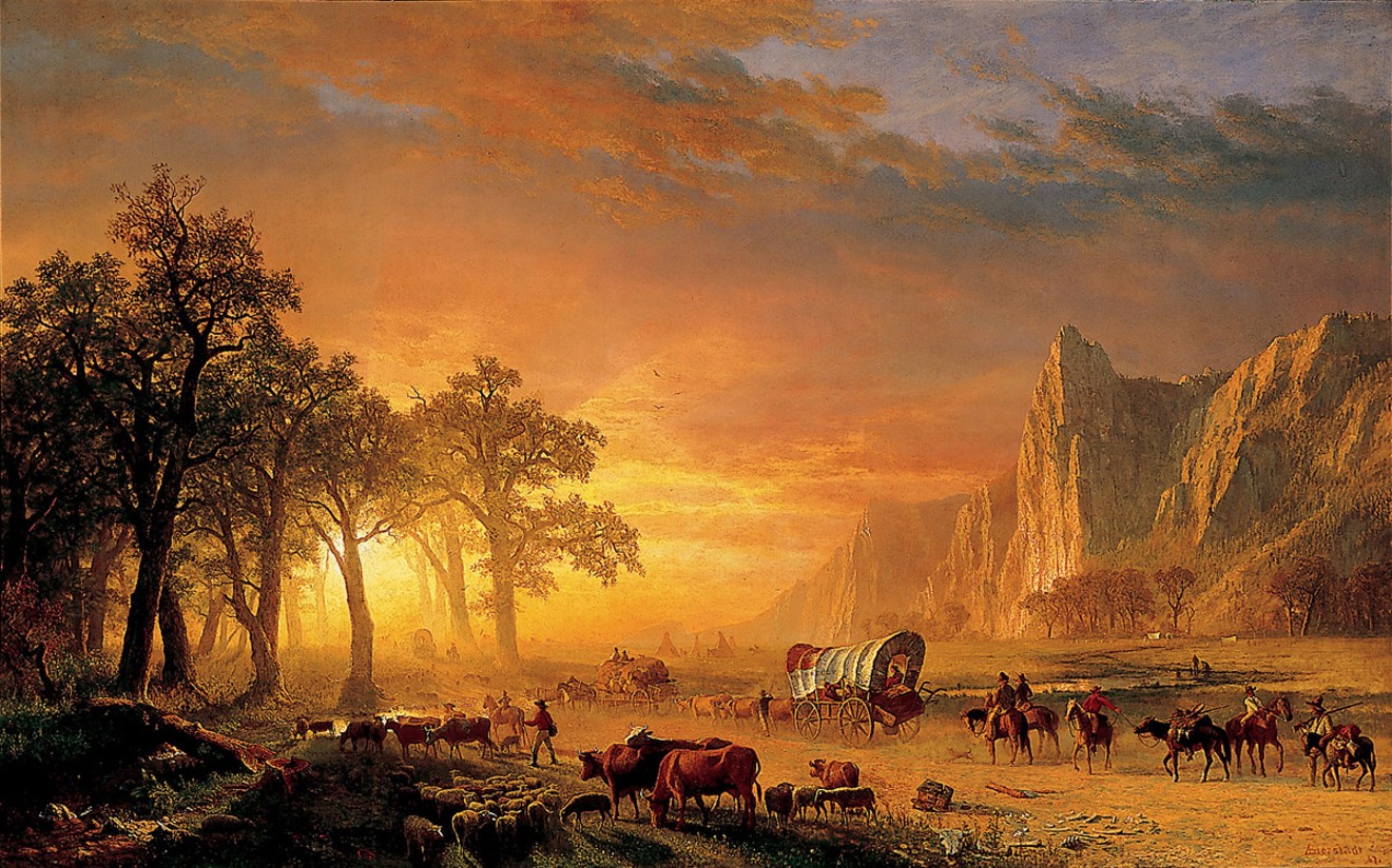 "Emigrants Crossing the Plains,"by  Albert Bierstadt, oil on canvas.