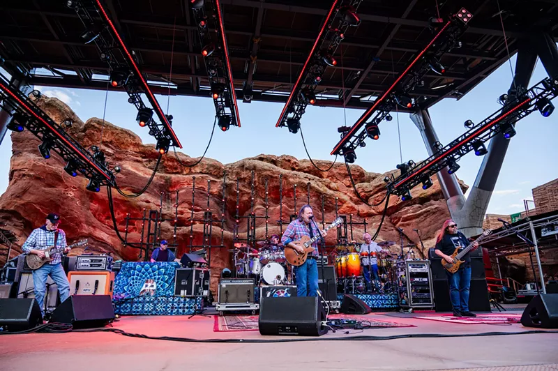 Image: Widespread Panic on stage at Red Rocks