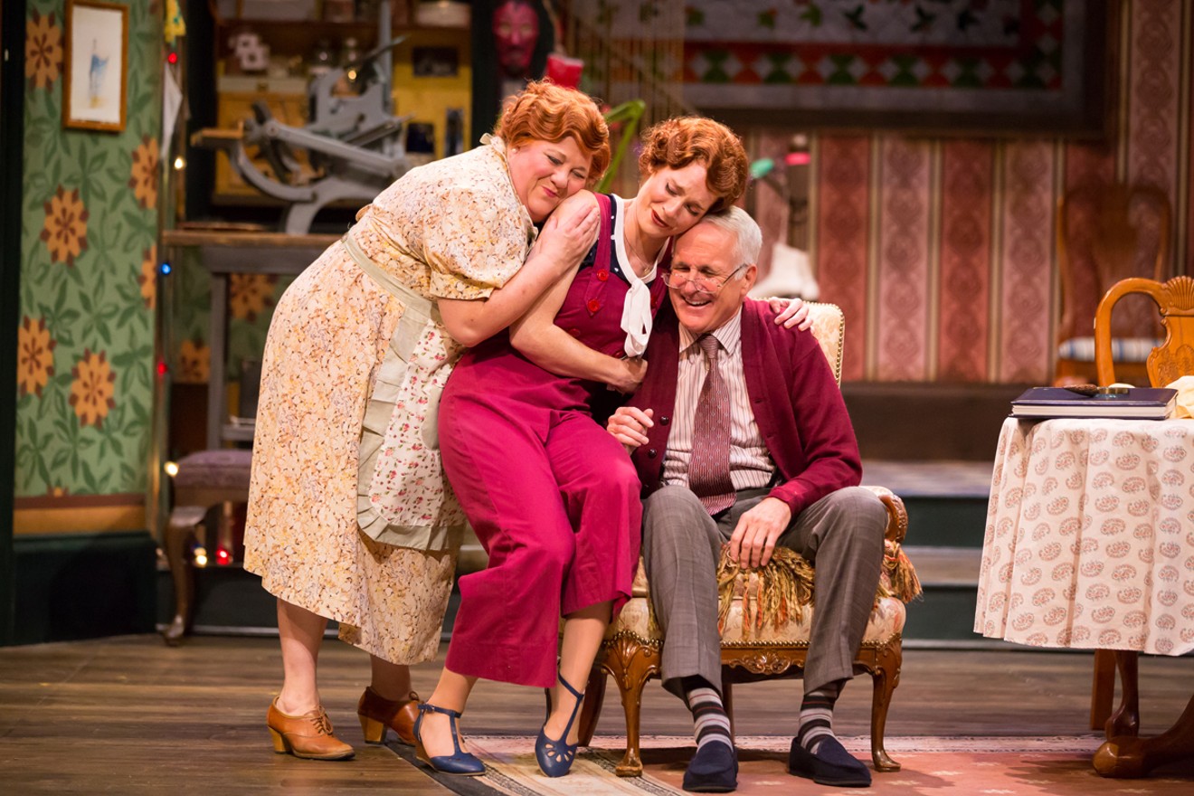 Leslie O’Carroll, Lindsay Ryan and Sam Gregory in You Can’t Take It With You.