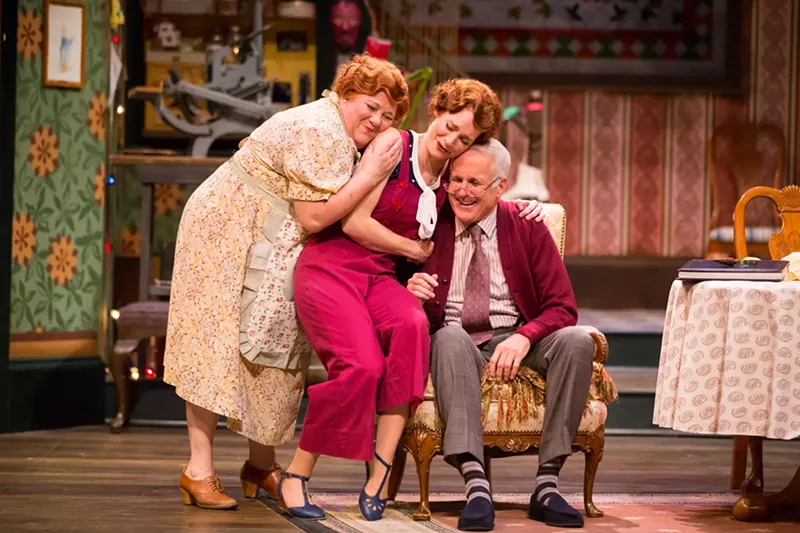 Image: Leslie O’Carroll, Lindsay Ryan and Sam Gregory in You Can’t Take It With You.
