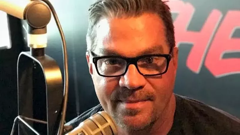 Image: Rick Lewis as photographed by broadcast partner Kathy Lee shortly after being announced as part of KOA's Denver Broncos broadcasting team.