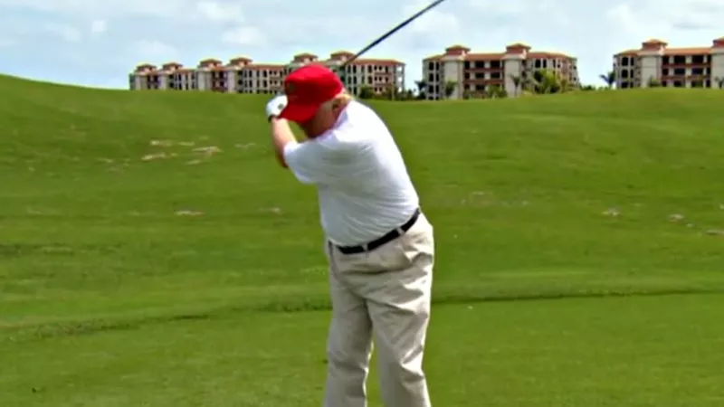 Image: President Donald Trump proving he's a swinger.