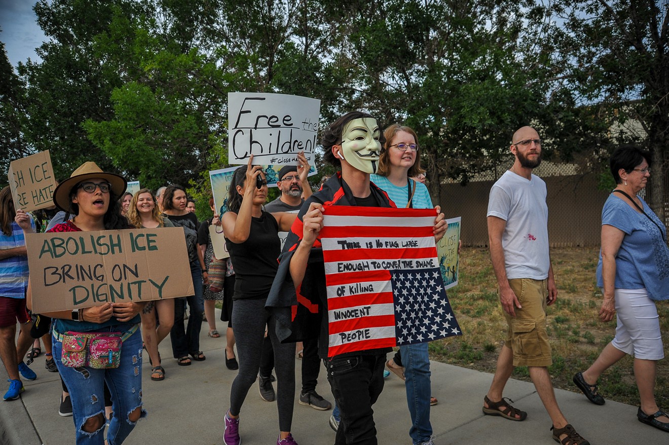 The July 12 protest aimed to call attention to ICE and conditions in immigrant detention centers.