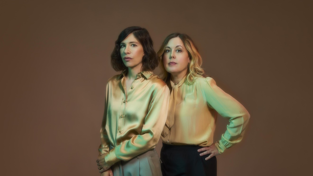 After thirty years of Sleater-Kinney, Carrie Brownstein (left) and Corin Tucker are more focused than over.