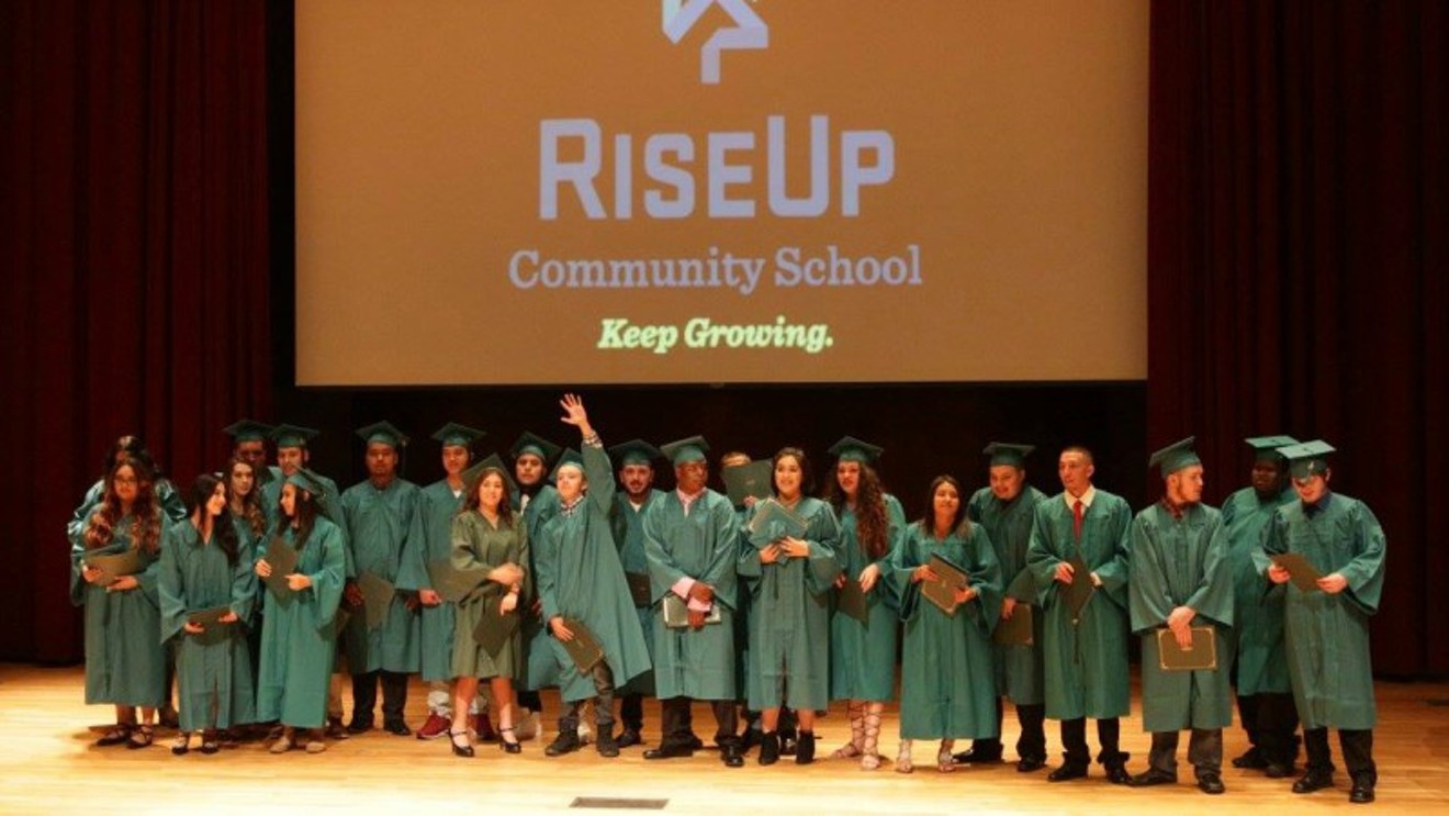 Graduates at a RiseUp Community School ceremony in January.