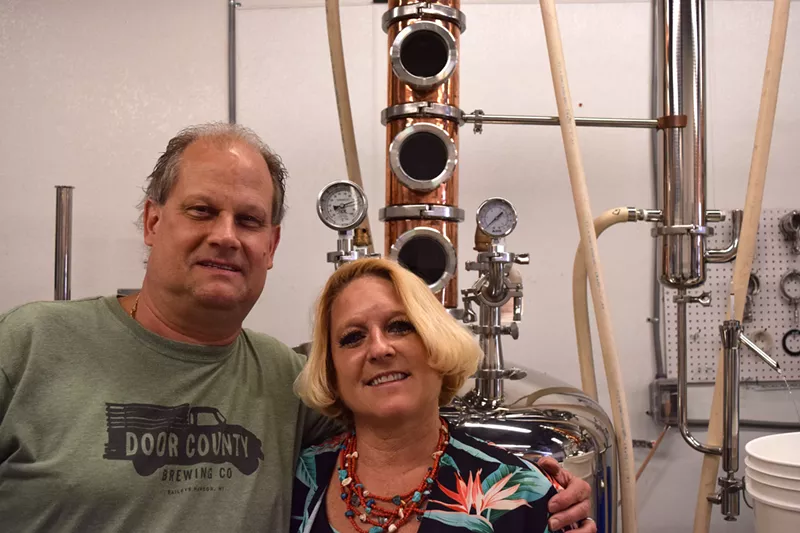 Image: Rising Sun Distillery's head distiller Daryl Hoekstra and his wife, Jules, spearheaded the creation of the new Dark Angel.