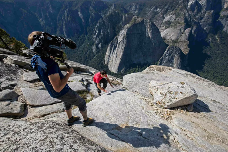 Image: Alex Honnold’s ropeless ascent up the sheer face of Yosemite’s 3,200-foot rock formation El Capitan is captured on camera for Free Solo, a suspenseful documentary directed by E. Chai Vasarhelyi and Jimmy Chin.