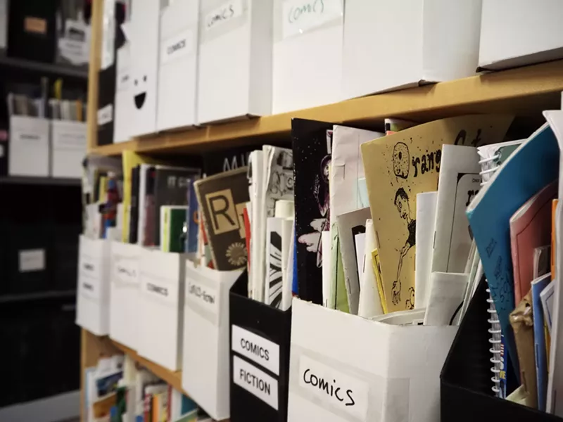 Image: zines organized in a box