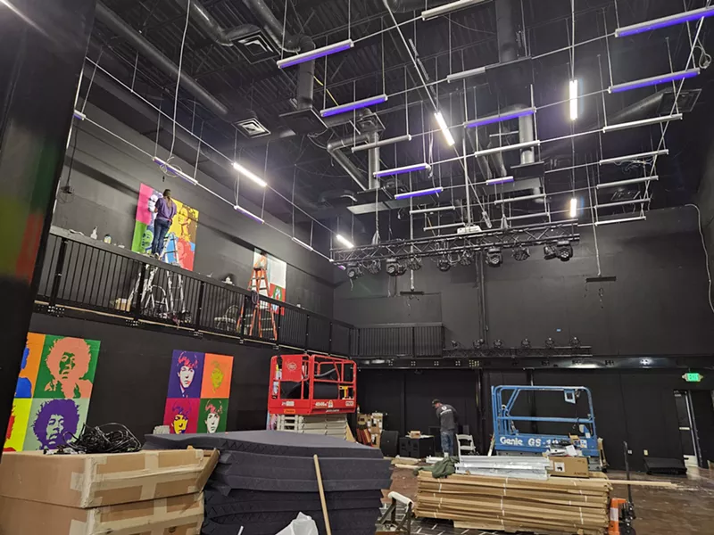 Image: construction in a live music venue