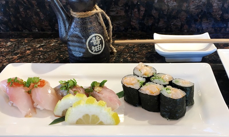Red snapper, Spanish mackerel and scallop rolls are good tests of sushi quality at Rocky Yama.