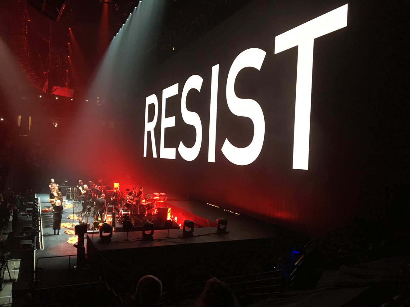 Roger Waters played Denver's Pepsi Center on Saturday, June 3. His concert had one message when it came to Donald Trump: "Resist."