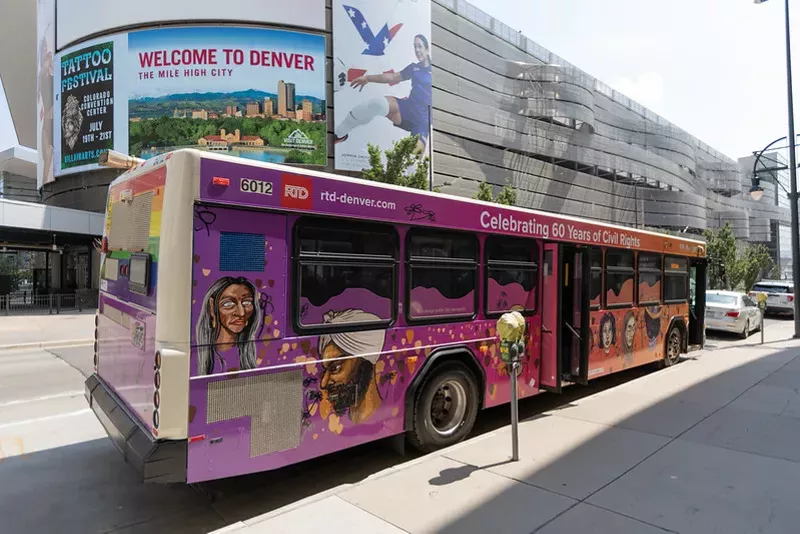 Image: RTD busses are accesible for wheelchair users.