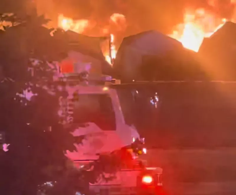 Image: A fire damaged 16 tents at a safe-camping site at 780 Elati Street.