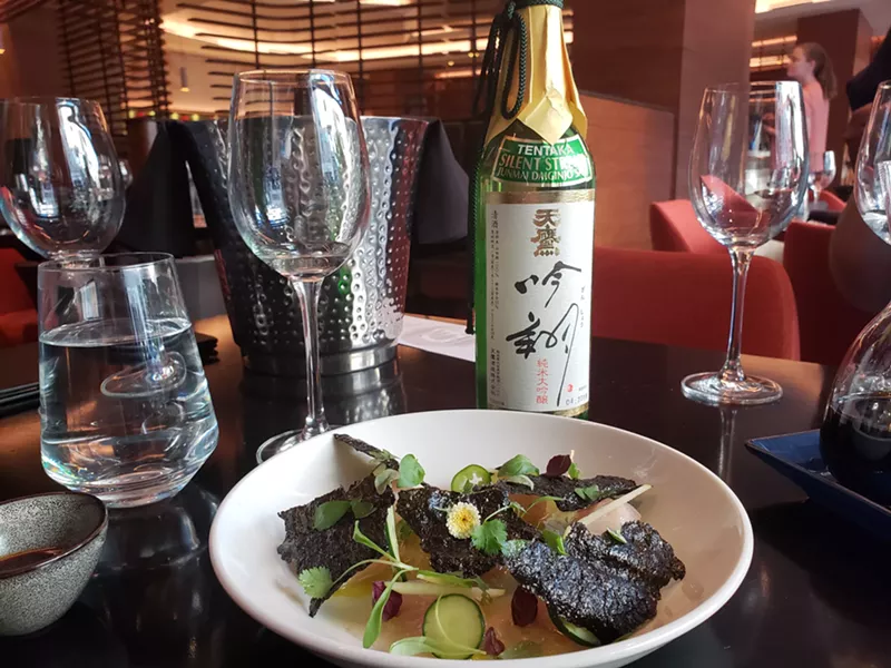 Image: One of the sake and food pairings at Departure.