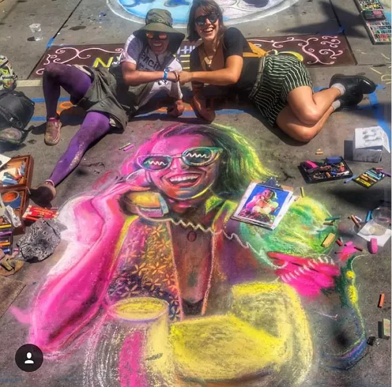 Image: Sally Centrigrade made its mark at Larimer Square's recent Chalk Art Festival.