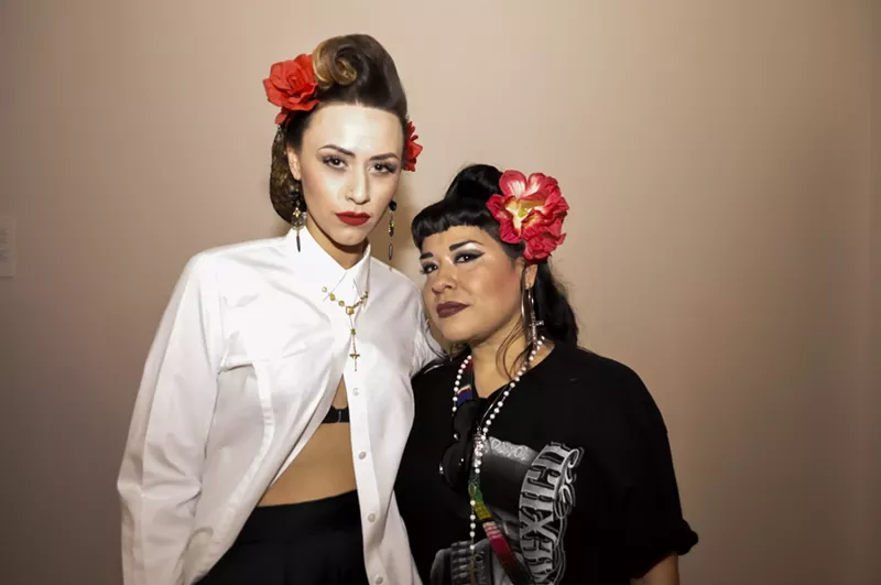 Image: Sarita Peralta (left) and one of the models in Viva La Sirena.