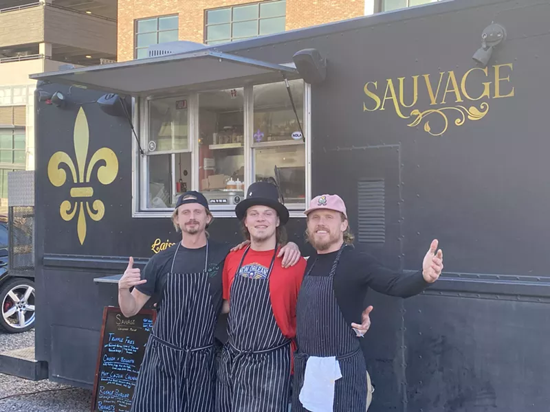 Image: The Sauvage food truck team: (from left) Robin Ragar, Hunter Baby and Forest Ragar.