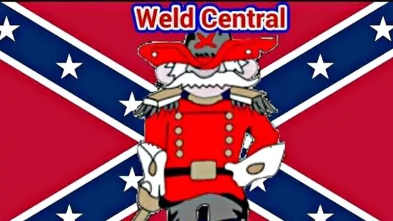 Image: An image from an online petition to keep Weld Central High School's controversial rebel mascot.