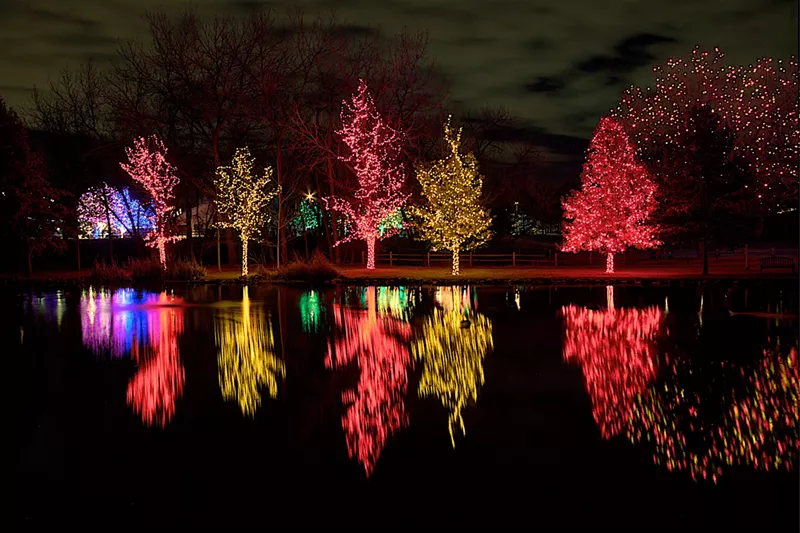 Image: Hudson Gardens & Event Center lights up the night this holiday season.