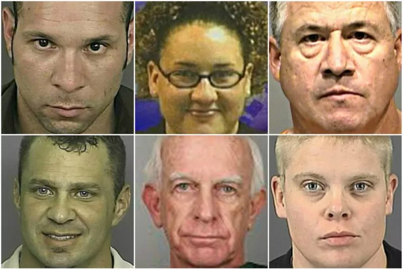 Image: Hector Paez, Kachina McAlexander, Jack Gardner, Wendy Hansen, Pat Sullivan and Joseph Bini (clockwise from upper left) have all been decertified as Colorado police officers.