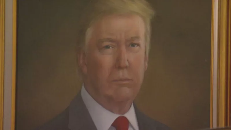 Image: Artist Sarah Boardman's depiction of President Donald Trump.