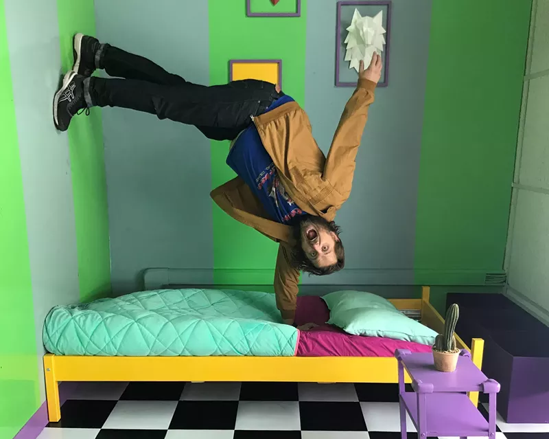Image: The Selfie Museum turns guests upside down.