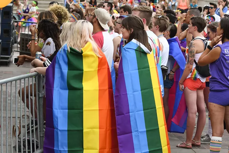 Image: PrideFest at Civic Center Park, on June 17, 2017.