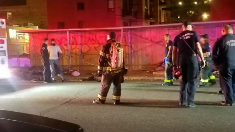 Image: The scene shortly after the hit-and-run.