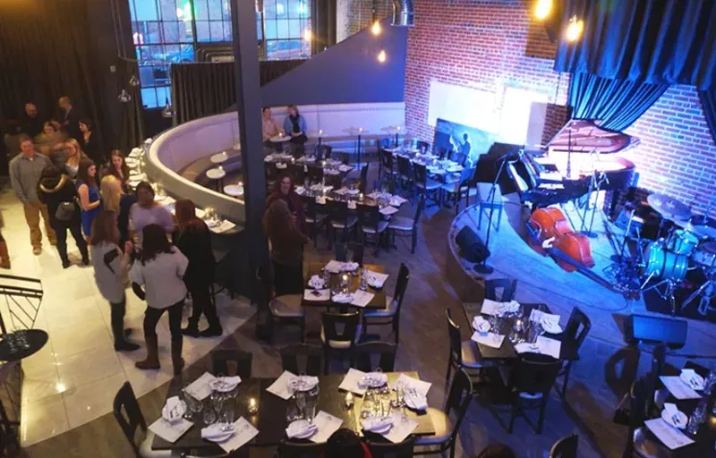 Image: A view from above at Nocturne Jazz Club.