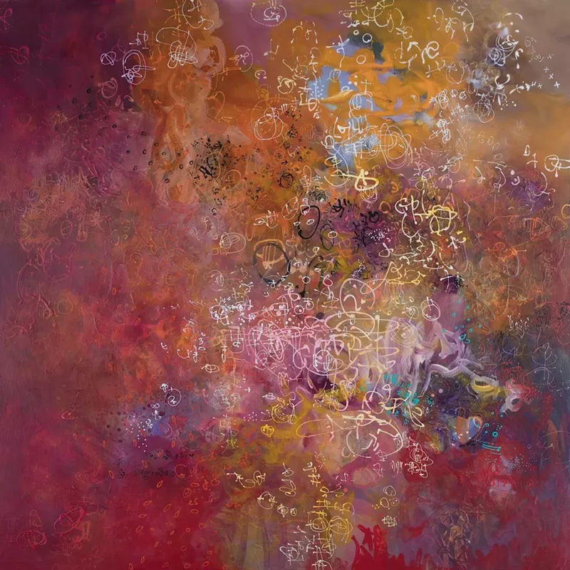 Image: Deidre Adams, "Imperfect Recollection," mixed media on panel.