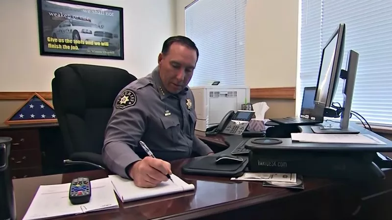 Image: Weld County Sheriff Steve Reams as seen on CNN, where his comments set off a media frenzy.