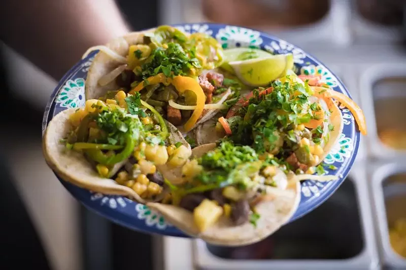 Image: Tacos like this served from a shipping container? That's the specialty of TacoBlock.