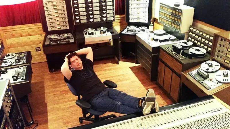Image: Todd Divel in the main room of Silo Sound Studios.