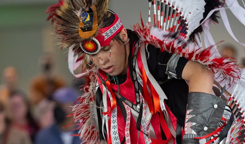 Image: Indigenous dancer denver art museum