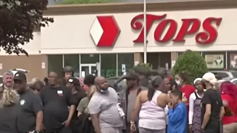 Image: After the mass shooting in Buffalo, New York on May 14.