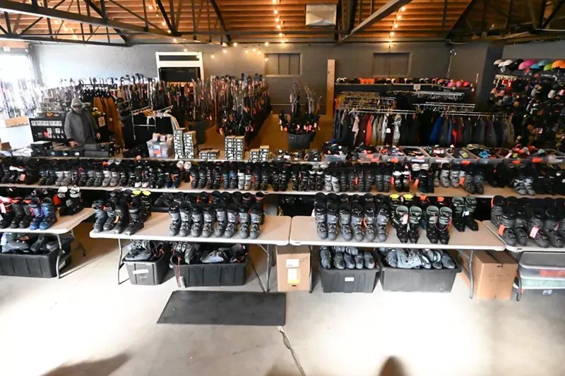 Image: A look inside a ski shop.